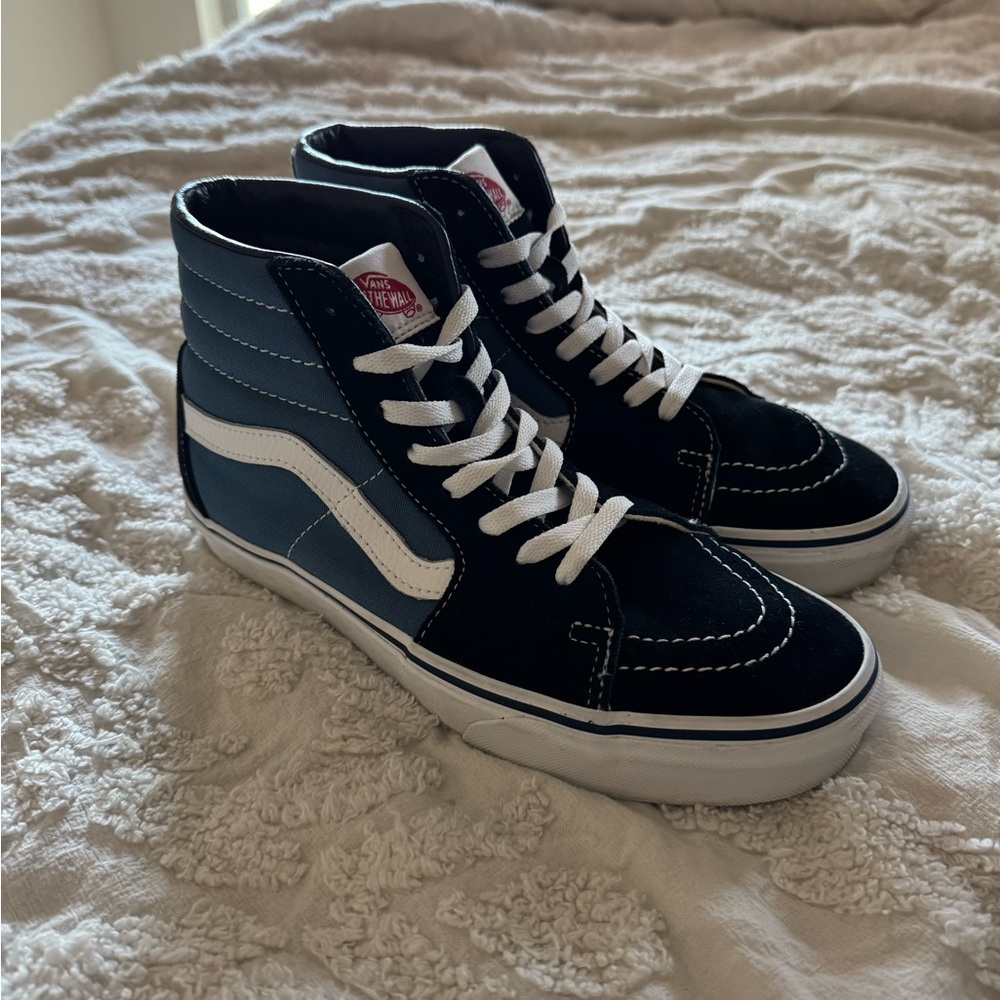 High top Blue vans women’s size 8